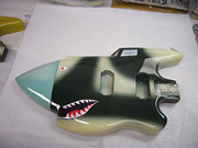Shark Airbrushed aviation nose art guitar