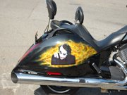 Batman and Joker cruiser motorcycle paint job