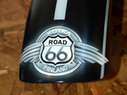 Matte black Viking and Finland Road 66 Logo - Motorcycle airbrush artwork