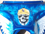 Baseball Wings Skull motorcycle custom motorcycle paint job