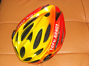 Flamin bicycle helmet with custom paint and airbrush