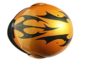 Orange CBR custom airbrushed helmets