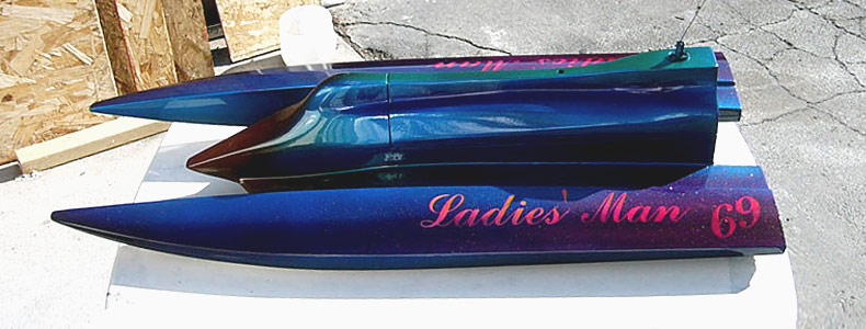 Custom Painted RC Boat - Ladies Man