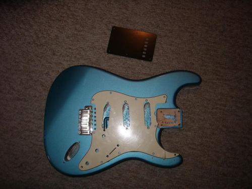 Metallic Blue Guitar