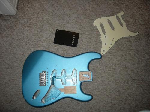 Metallic Blue Guitar