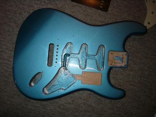 Metallic Blue Guitar