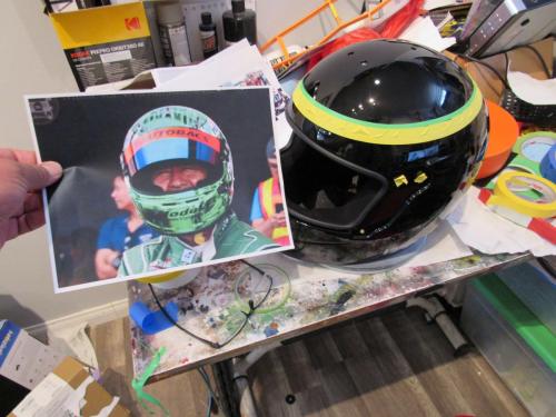 Toyota Racing Helmet for Commercial Shoot- Metallic Green