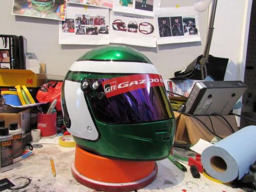 Toyota Racing Helmet for Commercial Shoot- Metallic Green