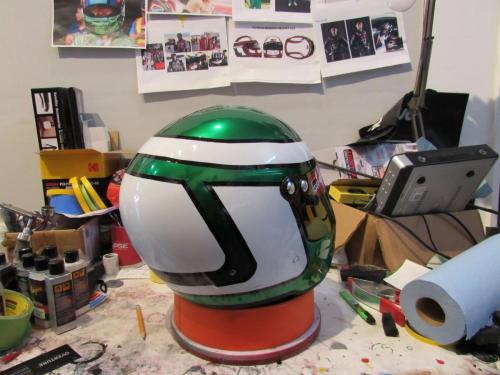 Toyota Racing Helmet for Commercial Shoot- Metallic Green