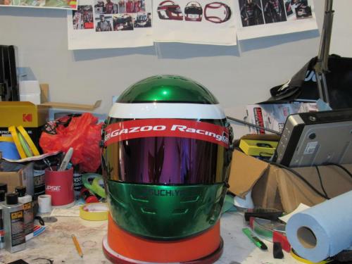 Toyota Racing Helmet for Commercial Shoot- Metallic Green