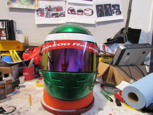 Toyota Racing Helmet for Commercial Shoot- Metallic Green