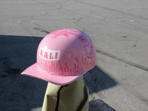 Rapper Hardstone Baseball Cap Pink + Hello Kitty Helmet