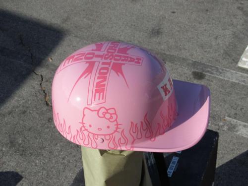 Rapper Hardstone Baseball Cap Pink + Hello Kitty Helmet