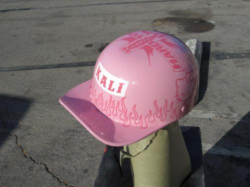 Rapper Hardstone Baseball Cap Pink + Hello Kitty Helmet