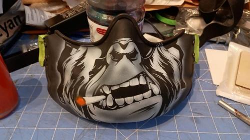 Smoking Gorilla Mask - Gunner Helmet