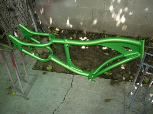 Green Fat Wheel Bicycle Custom Paint