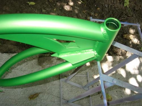 Green Fat Wheel Bicycle Custom Paint