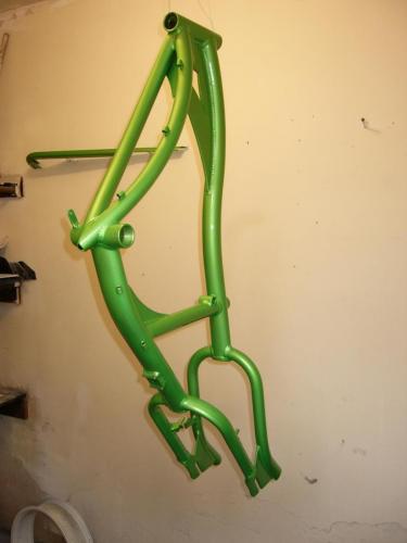 Green Fat Wheel Bicycle Custom Paint